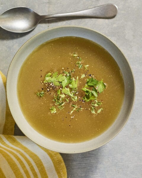 Picture of soup in a bowl